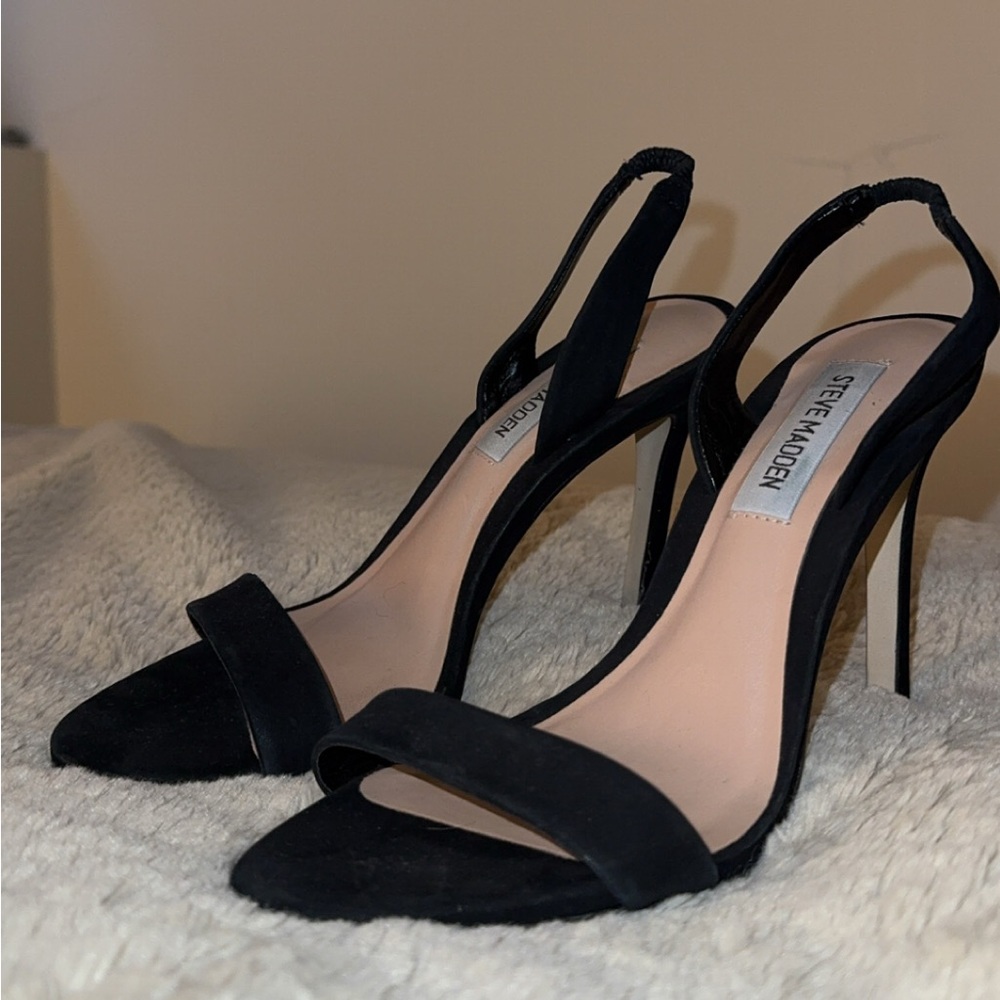 Steve Madden Black Strappy Heels